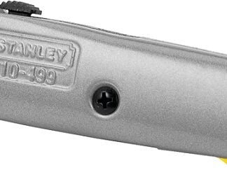 STANLEY 10-499 Utility Knife, 2-7/16 in L Blade, 3 in W Blade, HCS Blade, Straight Handle, Gray Handle