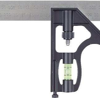 STANLEY 46-222 Combination Square, 1 in W Blade, 12 in L Blade, SAE Graduation