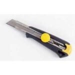 STANLEY DynaGrip Series 10-418 Utility Knife, 18 mm L Blade, Metal Blade, Black/Yellow Handle