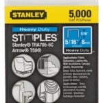 STANLEY TRA705-5C Staple, 27/64 in W Crown, 5/16 in L Leg, Steel, 24 ga