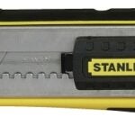 STANLEY 10-486 Snap-Off Knife, 25 mm W Blade, Carbon Steel Blade, Ergonomic Handle, Black/Yellow Handle