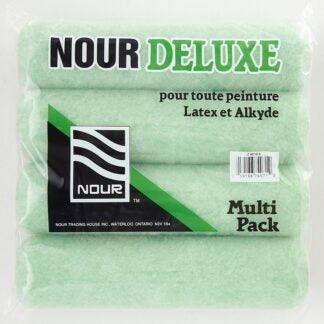 Nour Z 9C10-4 Multi-Pack Roller Cover Refill, 3/8 in Thick Nap, 9-1/2 in L, Polyester Fabric Cover