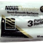 Nour Z 9N10-3 Roller Cover Refill, 10 mm Thick Nap, 240 mm L, Nylon/Polyester Cover