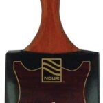 Nour 33-75 Paint Brush, 3 in W, Stain, Straight, Wall Brush, 2-3/4 in L Bristle, Thin Beavertail Handle