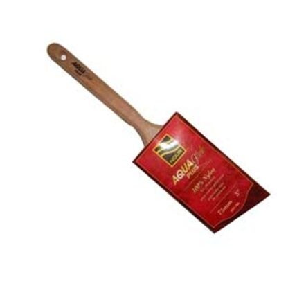 Nour 3851-75N Paint Brush, 3 in W, Angle Brush, 3-1/4 in L Bristle, Nylon Bristle, Rat Tail Handle