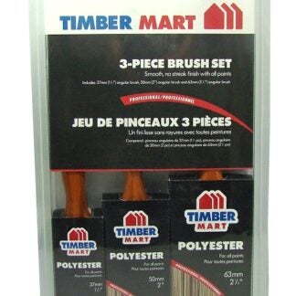 Timbermart 1331-3TBM Paint Brush, 1-1/2 in W, Polyester Bristle, 3/PK