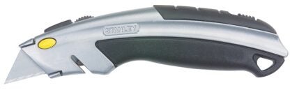 STANLEY 10-788 Utility Knife, 2-7/16 in L Blade, 3 in W Blade, Carbon Steel Blade, Ergonomic Handle, Black/Gray Handle