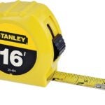 STANLEY 30-495 Measuring Tape, 16 ft L Blade, 3/4 in W Blade, Steel Blade, ABS Case, Yellow Case