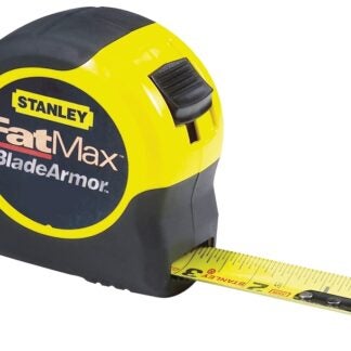 STANLEY 33-716 Measuring Tape, 16 ft L Blade, 1-1/4 in W Blade, Steel Blade, ABS Case, Black/Yellow Case