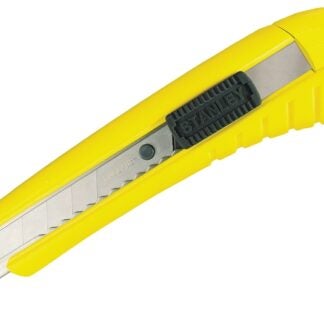 STANLEY Quick-Point Series 10-280 Utility Knife, 18 mm W Blade, Stainless Steel Blade, Ergonomic Handle, Yellow Handle