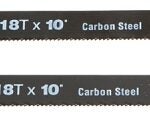 STANLEY 15-908A Hacksaw Blade, 10 in L, 18 TPI, HCS Cutting Edge