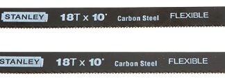 STANLEY 15-908A Hacksaw Blade, 10 in L, 18 TPI, HCS Cutting Edge