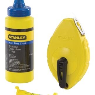 STANLEY 47-443 Chalk Box Set, 100 ft L Line, Blue Line, 3:1 Gear Ratio