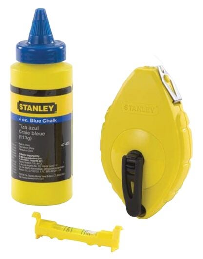 STANLEY 47-443 Chalk Box Set, 100 ft L Line, Blue Line, 3:1 Gear Ratio