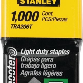 STANLEY TRA206T Wide Crown Staple, 29/64 in W Crown, 3/8 in L Leg, Galvanized, 22 ga Gauge