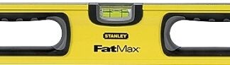 STANLEY 43-524 Box Beam Level, 24 in L, 3-Vial, 2-Hang Hole, Non-Magnetic, Aluminum, Yellow