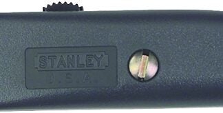 STANLEY 10-175 Utility Knife, 2-7/16 in L Blade, 3 in W Blade, HCS Blade, Straight Handle, Gray Handle