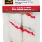 Nour Z 4U05-2 Roller Refill Pack, 3/8 in Thick Nap, 4 in L, Fabric Cover, Gray/Red