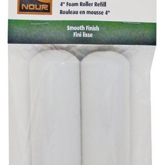 Nour Z 4U10-2 Roller Refill, 3/8 in Thick Nap, 4 in L, Foam Cover