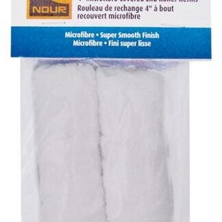 Nour Z 4UMF10-2 Roller Refill, 3/8 in Thick Nap, 4 in L, Microfiber Cloth Cover