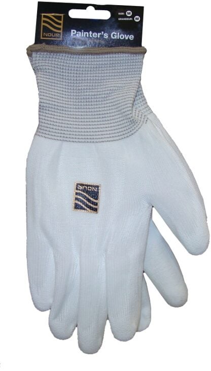 Nour R GLOVE2 Painter's Gloves, M, Nylon, White