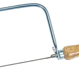 FATMAX 15-106A Coping Saw, 6-3/8 in L Blade, 15 TPI, HCS Blade, Cushion-Grip Handle, Plastic/Rubber Handle