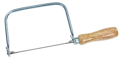 FATMAX 15-106A Coping Saw, 6-3/8 in L Blade, 15 TPI, HCS Blade, Cushion-Grip Handle, Plastic/Rubber Handle