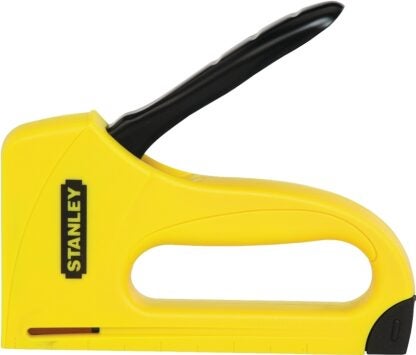 STANLEY TR35 Staple Gun, 100 Magazine, 29/64 in W Crown, 1/2 to 9/16 in L Leg, Yellow