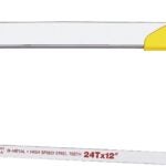 STANLEY 15-113 Hacksaw, 12 in L Blade, 24 TPI, 3-7/8 in D Throat, Plastic/Rubber Handle