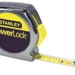 STANLEY 33-212 Measuring Tape, 12 ft L Blade, 1/2 in W Blade, Steel Blade, Metal Case, Chrome Case