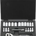 STANLEY 92-802 Socket Set, Steel, Chrome, Silver