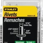 STANLEY PAA610-5B Pop Rivet, Reusable, Aluminum