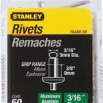 STANLEY PAA66-5B Pop Rivet, Reusable, Aluminum