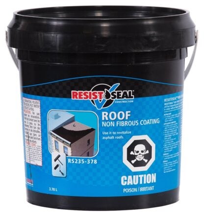 Resisto 53020 Roof Coating, Black, 3.78 L, Viscous Liquid Sells in Quantity of 4