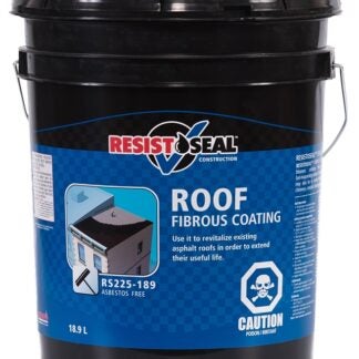 Resisto 53031 Roof Coating, Black, 18.9 L, Viscous Liquid