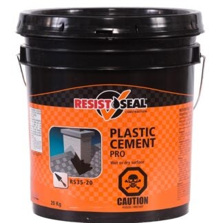 Resistoseal 53015 Pro Plastic Cement, Black, Liquid, 44 lb