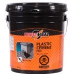 Resistoseal 53016 Plastic Cement, Black, Liquid, 44 lb