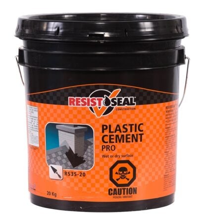 Resistoseal 53016 Plastic Cement, Black, Liquid, 44 lb