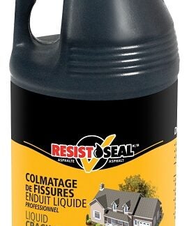 Resistoseal 50012 Crack Filler, Liquid, Black, Slight Petroleum, 0.25 gal Bottle