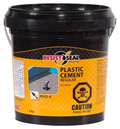 Resistoseal 53004 Regular Plastic Cement, Black, Liquid, 9 lb Sells in Quantity of 4