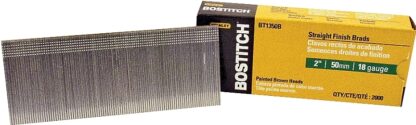 Bostitch BT1350B Nail, 2 in L, 18 Gauge, Steel, Coated, Brad Head, Smooth Shank