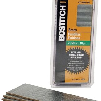 Bostitch BT1350B-1M Nail, 2 in L, 18 Gauge, Steel, Coated, Brad Head, Smooth Shank Sells in Quantity of 10