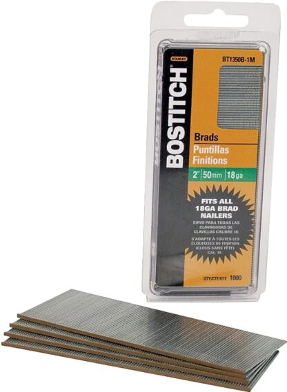 Bostitch BT1350B-1M Nail, 2 in L, 18 Gauge, Steel, Coated, Brad Head, Smooth Shank Sells in Quantity of 10