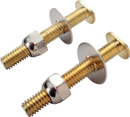 ProSource PMB-480 Bolt Set, Steel, Brass, For: Use to Attach Toilet to Flange