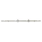 Colonial Elegance Loft Series SL78RR-BN Sliding Rail System, Stainless Steel, Brushed, 3 in W, 5 in H, 78-3/4 in L