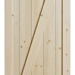 Colonial Elegance Chalet RDCHA-33/RDC38-33 Barn Door, 33 in W Door, 84 in H Door, Pine Door, Natural Door