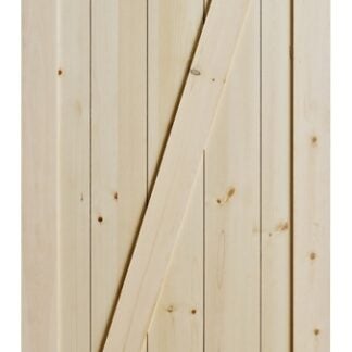 Colonial Elegance Chalet RDCHA-33/RDC38-33 Barn Door, 33 in W Door, 84 in H Door, Pine Door, Natural Door