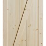 Colonial Elegance Chalet RDCHA-38-37 Barn Door, 37 in W Door, 84 in H Door, Pine Door, Natural Door