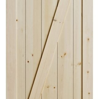 Colonial Elegance Chalet RDCHA-38-37 Barn Door, 37 in W Door, 84 in H Door, Pine Door, Natural Door