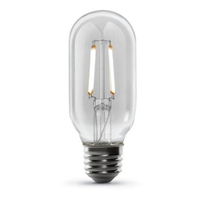 Feit Electric T14/CL/VG/LED LED Bulb, Decorative, T14 Lamp, 40 W Equivalent, E26 Lamp Base, Dimmable, Clear Sells in Quantity of 4